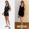 imageEXLURA Womens Summer 2 Piece Sets Sleeveless V Neck Knotted Tank Tops Shorts Matching Sets Vacation Cruise Beach Outfits 2025Black