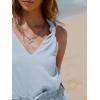 imageEXLURA Womens Summer 2 Piece Sets Sleeveless V Neck Knotted Tank Tops Shorts Matching Sets Vacation Cruise Beach Outfits 2025Blue