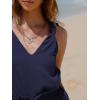 imageEXLURA Womens Summer 2 Piece Sets Sleeveless V Neck Knotted Tank Tops Shorts Matching Sets Vacation Cruise Beach Outfits 2025Navy Blue