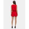 imageEXLURA Womens Summer 2 Piece Sets Sleeveless V Neck Knotted Tank Tops Shorts Matching Sets Vacation Cruise Beach Outfits 2025Red