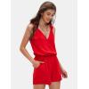 imageEXLURA Womens Summer 2 Piece Sets Sleeveless V Neck Knotted Tank Tops Shorts Matching Sets Vacation Cruise Beach Outfits 2025Red