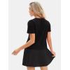 imageEXLURA Womens Summer Casual Short Sleeve Dress Crewneck Tshirt Dresses Pleated Aline Mini Dress 2025 Vacation Beach SundressBlack