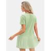 imageEXLURA Womens Summer Casual Short Sleeve Dress Crewneck Tshirt Dresses Pleated Aline Mini Dress 2025 Vacation Beach SundressLight Green