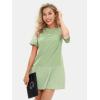 imageEXLURA Womens Summer Casual Short Sleeve Dress Crewneck Tshirt Dresses Pleated Aline Mini Dress 2025 Vacation Beach SundressLight Green