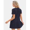 imageEXLURA Womens Summer Casual Short Sleeve Dress Crewneck Tshirt Dresses Pleated Aline Mini Dress 2025 Vacation Beach SundressNavy Blue
