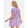 imageEXLURA Womens Summer Casual Short Sleeve Dress Crewneck Tshirt Dresses Pleated Aline Mini Dress 2025 Vacation Beach SundressPurple