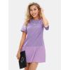 imageEXLURA Womens Summer Casual Short Sleeve Dress Crewneck Tshirt Dresses Pleated Aline Mini Dress 2025 Vacation Beach SundressPurple
