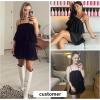 imageEXLURA Womens 2025 Summer Romper Dress Spaghetti Strap Pleated Beach Vacation Outfit Fashion Cruise Short Jumpsuit OutfitsBlack