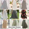 imageEXLURA Womens High Waist Polka Dot Pleated Maxi Skirt Midi Swing Skirt Beach Vacation Cruise Outfits with PocketsBlack Floral Daisy