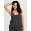 imageEXLURA Womens Summer High Roller Denim Bib Jumpsuits Casual Loose Overalls Baggy Jeans Romper with Pockets 2025 OutfitsDenim Grey