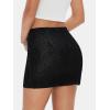 imageEXLURA Womens Button Bodycon Mini Skirt Sexy Night Club High Waist Elastic Y2K Trendy Short Plaid SkirtsDenim Black