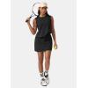 imageEXLURA Womens Summer 2 Piece Short Skirt Sets Sleeveless Top and Tennis Skorts Dressy Cotton Matching Sweatsuits Outfits 2025Black