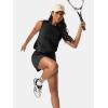 imageEXLURA Womens Summer 2 Piece Short Skirt Sets Sleeveless Top and Tennis Skorts Dressy Cotton Matching Sweatsuits Outfits 2025Black
