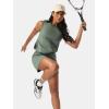 imageEXLURA Womens Summer 2 Piece Short Skirt Sets Sleeveless Top and Tennis Skorts Dressy Cotton Matching Sweatsuits Outfits 2025Grey Green