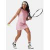 imageEXLURA Womens Summer 2 Piece Short Skirt Sets Sleeveless Top and Tennis Skorts Dressy Cotton Matching Sweatsuits Outfits 2025Grey Pink