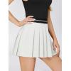 imageEXLURA Womens Mini Pleated Skirts High Waist Stretchy School Girl Outfit A Line Golf Tennis Skirt Skort Lining Shorts 2024