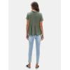 imageEXLURA Womens Summer Short Sleeve Peplum Babydoll Tops Cute V Neck T Shirts Beach Vacation Cruise Outfits Casual Tunics 2025Army Green
