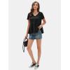 imageEXLURA Womens Summer Short Sleeve Peplum Babydoll Tops Cute V Neck T Shirts Beach Vacation Cruise Outfits Casual Tunics 2025Black