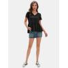 imageEXLURA Womens Summer Short Sleeve Peplum Babydoll Tops Cute V Neck T Shirts Beach Vacation Cruise Outfits Casual Tunics 2025Black