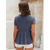 imageEXLURA Womens Summer Short Sleeve Peplum Babydoll Tops Cute V Neck T Shirts Beach Vacation Cruise Outfits Casual Tunics 2025Navy Blue