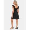 imageEXLURA Womens Summer Square Neck Sleeveless Casual Boho Ruffle Dress 2025 Backless Beach Teen Sundresses with PocketsBlack