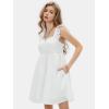 imageEXLURA Womens Summer Square Neck Sleeveless Casual Boho Ruffle Dress 2025 Backless Beach Teen Sundresses with PocketsWhite
