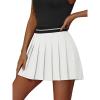 imageEXLURA Womens Mini Pleated Skirts High Waist Stretchy School Girl Outfit A Line Golf Tennis Skirt Skort Lining Shorts 2024
