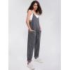 imageEXLURA Womens Casual Summer Jumpsuits 2025 Romper Bib Outfits Beach Vacation Denim Trendy Fashion Overalls with PocketsGrey