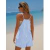 imageEXLURA Womens Summer Casual Sleeveless Romper Dress Loose Cotton Striped Shorts Overalls Jumpsuit Vacation Beach Outfits 2025Blue