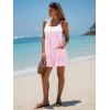 imageEXLURA Womens Summer Casual Sleeveless Romper Dress Loose Cotton Striped Shorts Overalls Jumpsuit Vacation Beach Outfits 2025Pink
