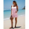 imageEXLURA Womens Summer Casual Sleeveless Romper Dress Loose Cotton Striped Shorts Overalls Jumpsuit Vacation Beach Outfits 2025Red