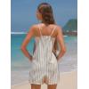 imageEXLURA Womens Summer Casual Sleeveless Romper Dress Loose Cotton Striped Shorts Overalls Jumpsuit Vacation Beach Outfits 2025Yellow
