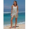 imageEXLURA Womens Summer Casual Sleeveless Romper Dress Loose Cotton Striped Shorts Overalls Jumpsuit Vacation Beach Outfits 2025Yellow