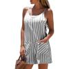 imageEXLURA Womens Summer Casual Sleeveless Romper Dress Loose Cotton Striped Shorts Overalls Jumpsuit Vacation Beach Outfits 2025Black
