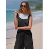 imageEXLURA Women Summer Overalls Denim Loose Fit Wide Leg Bib Jumpsuits Casual Adjustable Baggy Jeans Romper with Pockets 2025Black
