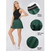 imageEXLURA Womens Mini Pleated Skirts High Waist Stretchy School Girl Outfit A Line Golf Tennis Skirt Skort Lining Shorts 2024Dark Green