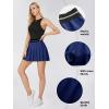 imageEXLURA Womens Mini Pleated Skirts High Waist Stretchy School Girl Outfit A Line Golf Tennis Skirt Skort Lining Shorts 2024Navy Blue