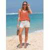 imageEXLURA Womens Summer Tank Tops Casual V Neck Knotted Sleeveless Cami Blouses Fashion Cute Shirts Beach Vacation 2025Caramel