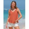 imageEXLURA Womens Summer Tank Tops Casual V Neck Knotted Sleeveless Cami Blouses Fashion Cute Shirts Beach Vacation 2025Caramel