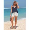 imageEXLURA Womens Summer Tank Tops Casual V Neck Knotted Sleeveless Cami Blouses Fashion Cute Shirts Beach Vacation 2025Navy Blue
