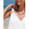 imageEXLURA Womens Summer Tank Tops Casual V Neck Knotted Sleeveless Cami Blouses Fashion Cute Shirts Beach Vacation 2025White