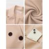 imageEXLURA Womens Business Casual Blazers Lightweight Long Sleeve Knit Lapel Loose Fit Work Office Suit Jackets with Pocket 2025Apricot