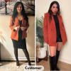 imageEXLURA Womens Business Casual Blazers Lightweight Long Sleeve Knit Lapel Loose Fit Work Office Suit Jackets with Pocket 2025Brown