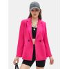 imageEXLURA Womens Business Casual Blazers Lightweight Long Sleeve Knit Lapel Loose Fit Work Office Suit Jackets with Pocket 2025Dusty Red