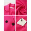 imageEXLURA Womens Business Casual Blazers Lightweight Long Sleeve Knit Lapel Loose Fit Work Office Suit Jackets with Pocket 2025Dusty Red