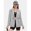 imageEXLURA Womens Business Casual Blazers Lightweight Long Sleeve Knit Lapel Loose Fit Work Office Suit Jackets with Pocket 2025Light Grey