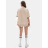 imageEXLURA Womens Casual Summer 2 Piece Sets 100 Cotton Short Sleeve Tshirt and Shorts Matching Sweatsuits Lounge Set 2025Apricot