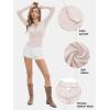 imageEXLURA Womens 2025 Spring Long Sleeve Henley T Shirts Button Ribbed Knit Slim Fit Casual Basic TopsApricot
