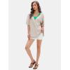 imageEXLURA Womens Casual Oversized V Neck TShirts Tops Reversible Athletic Workout Crew Neck Fashion Trendy TeeKhaki