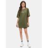imageEXLURA Womens Summer Short Sleeve T Shirt Dress Casual Crewneck Resort Wear Tops Sundress Vacation Cruise Beach Outfits 2025Army Green